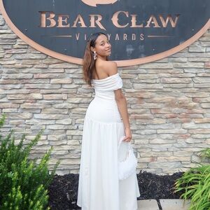 Elegant White Off-Shoulder Dress